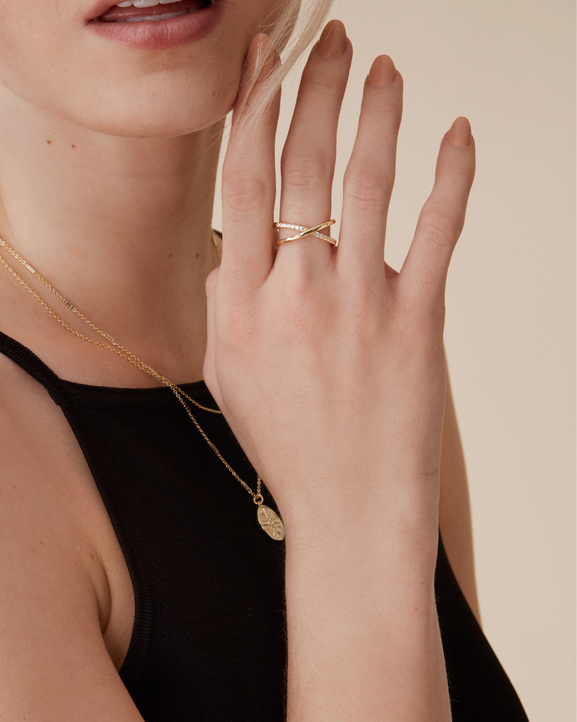Julie Cross Ring #Variant_Yellow Gold Ring 