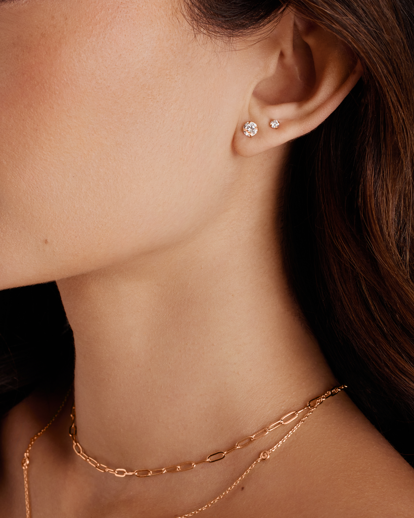 5 Pairs Stud Earring Pack #Variant_Rose Gold Earring 