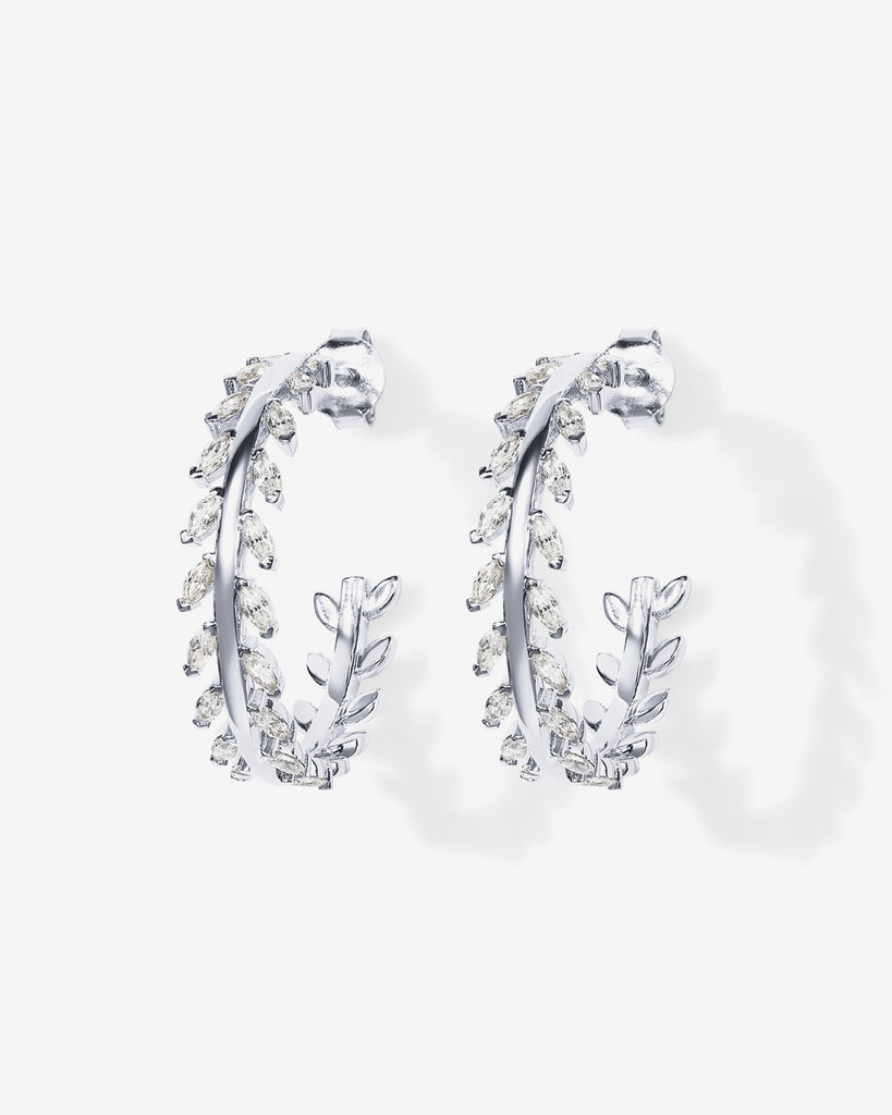 Eve Hoop Earrings #Variant_White Gold Earrings 