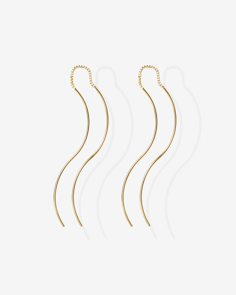 Twist Wavy Threader #Variant_Yellow Gold Earrings 