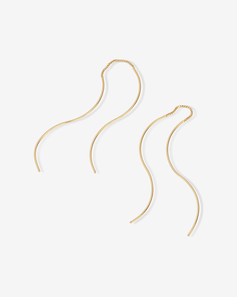 Twist Wavy Threader #Variant_Yellow Gold Earrings 