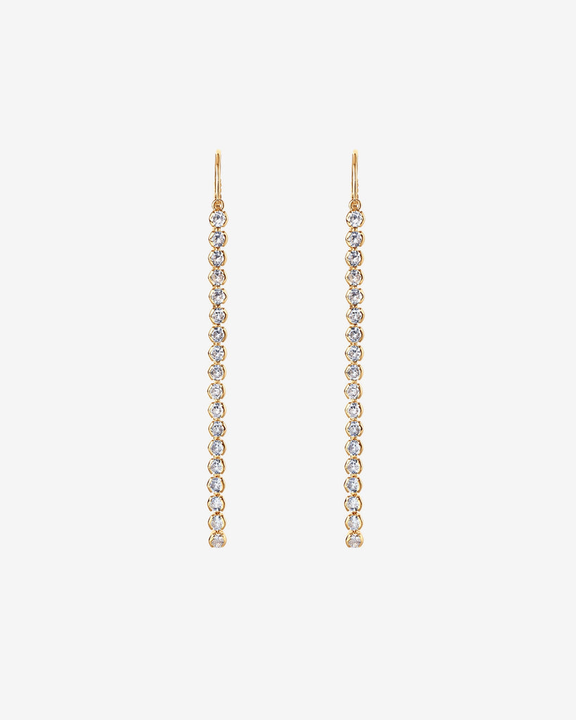 Cubic Zirconia Threader Earrings #Variant_Yellow Gold Earrings 