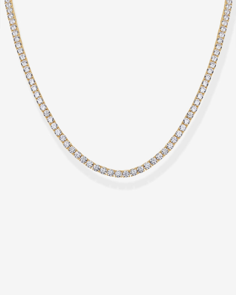 Tennis Necklace #Variant_Yellow Gold Necklace 