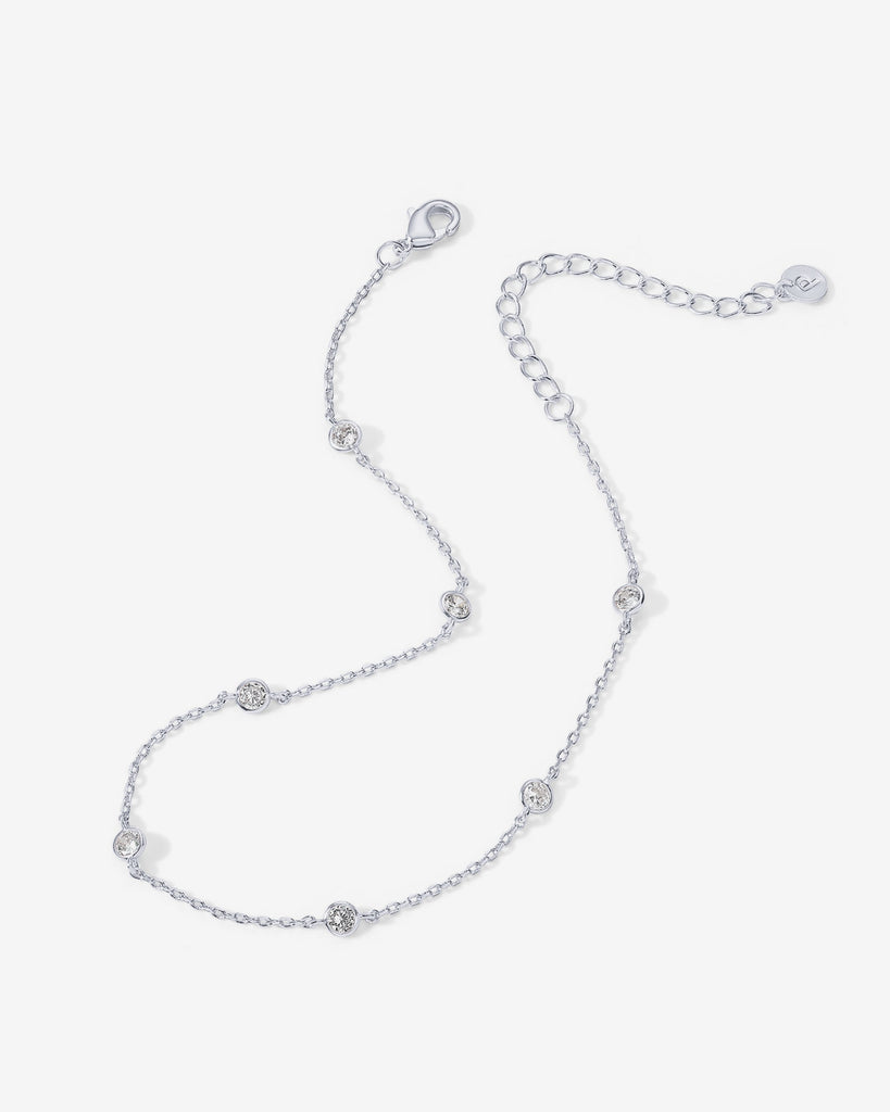 Station Anklet #Variant_White Gold Anklet 