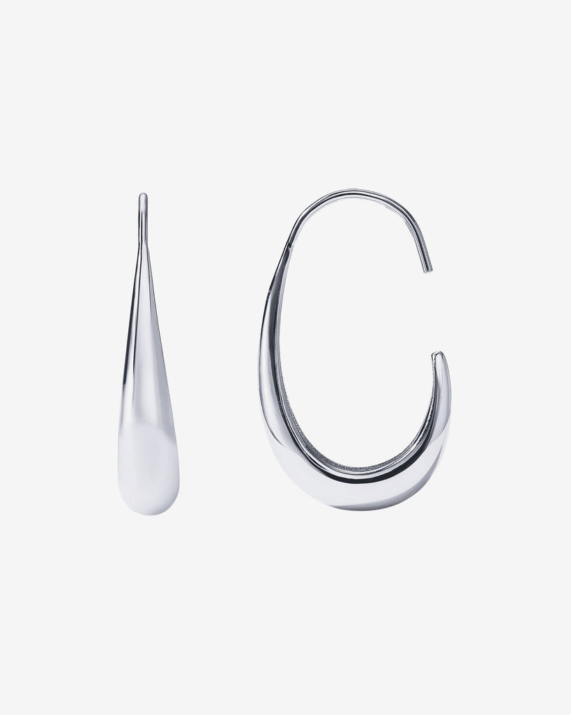 Olivia Hoop Earrings #Variant_White Gold Earrings 