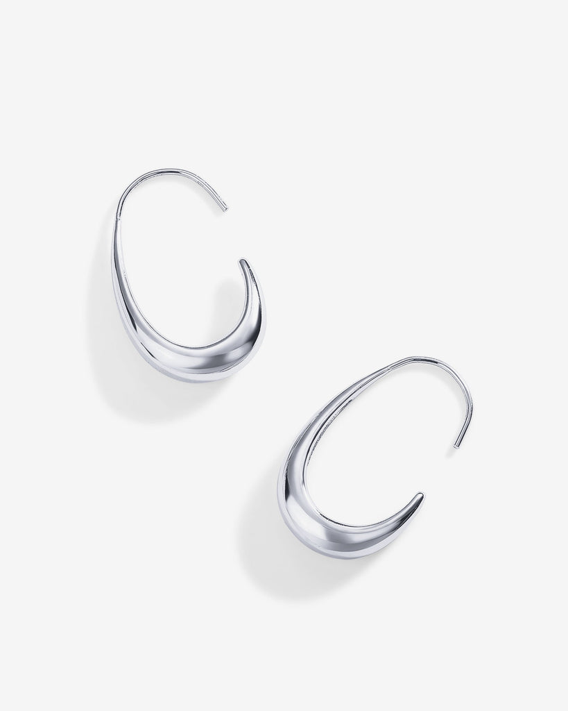 Olivia Hoop Earrings #Variant_White Gold Earrings 