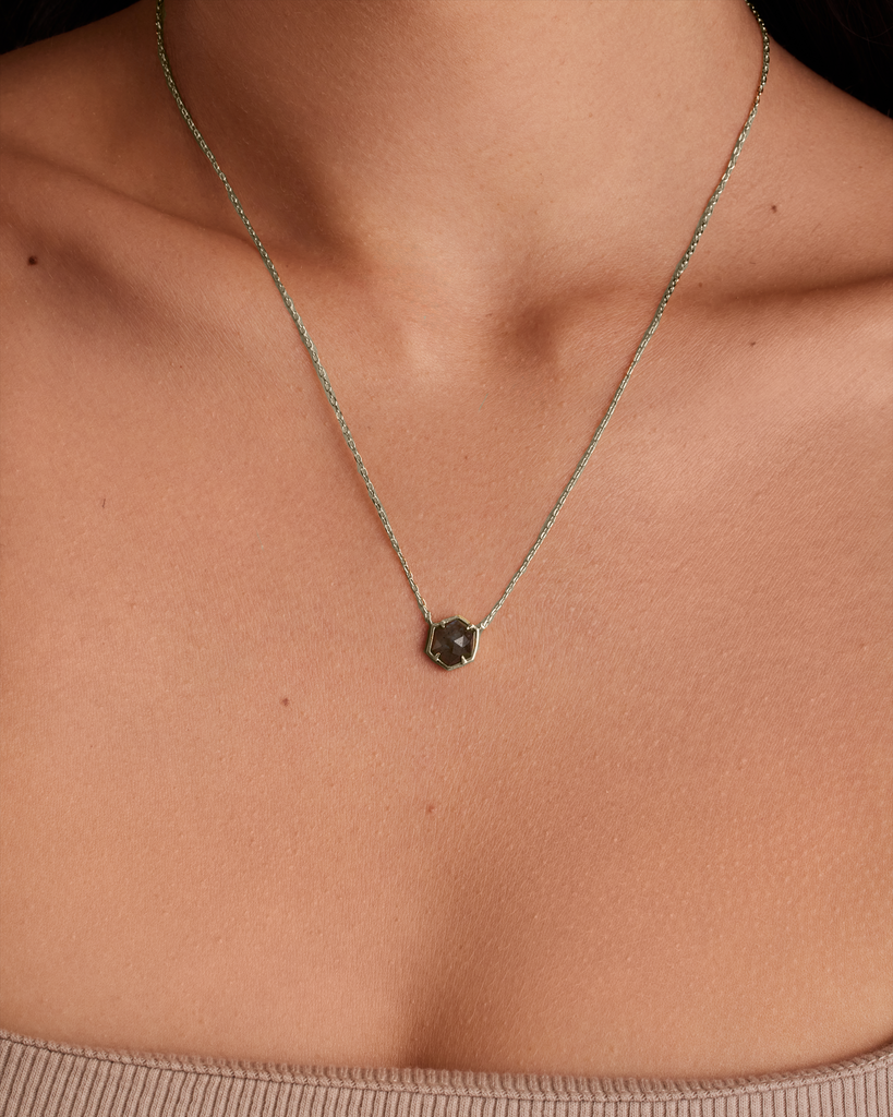 Harmony Gemstone Necklace #Variant_White Gold / Labradorite Necklace 