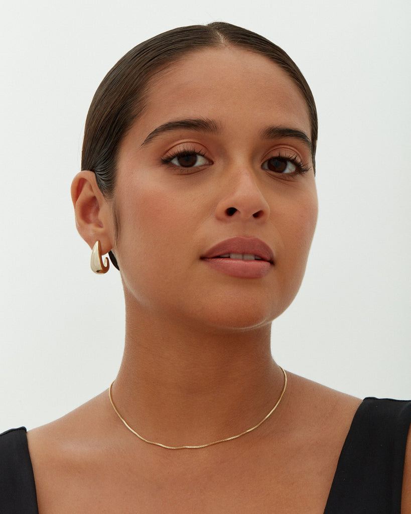 Gaia Chunky Hoop Earrings #Variant_Yellow Gold Earrings 