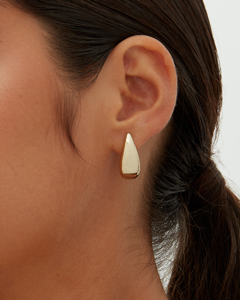 Gaia Chunky Hoop Earrings #Variant_Yellow Gold Earrings 