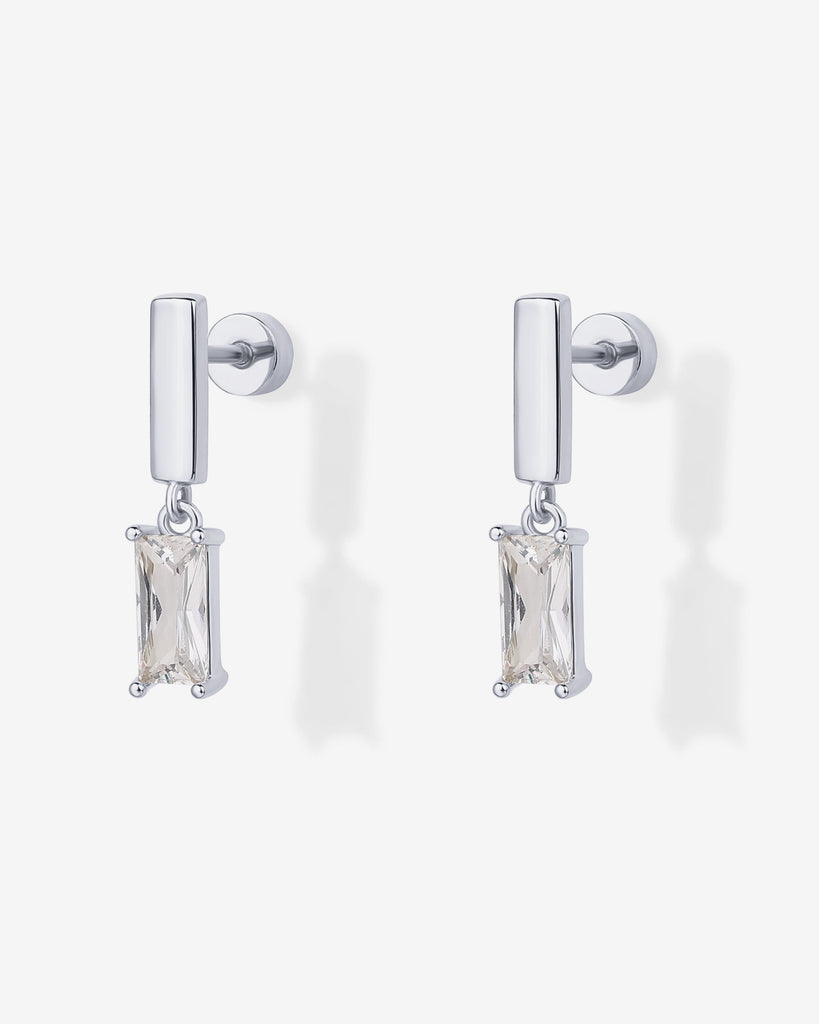 Baguette Dangle Flat Backs #Variant_White Gold  