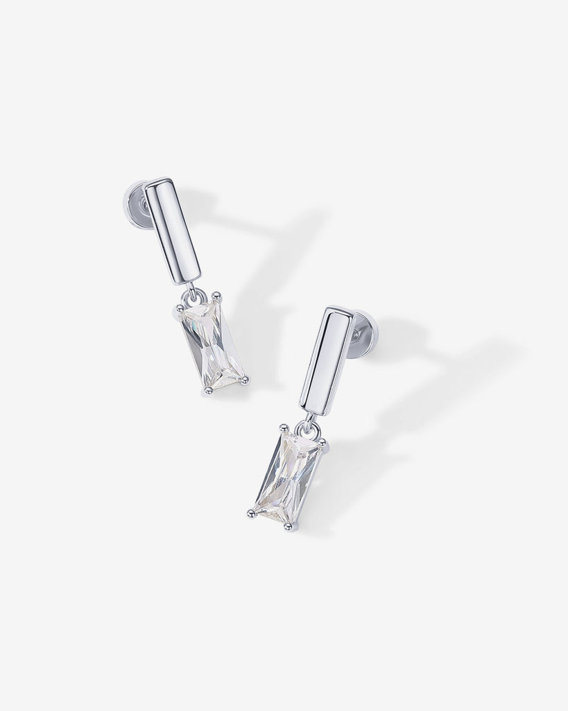 Baguette Dangle Flat Backs #Variant_White Gold  