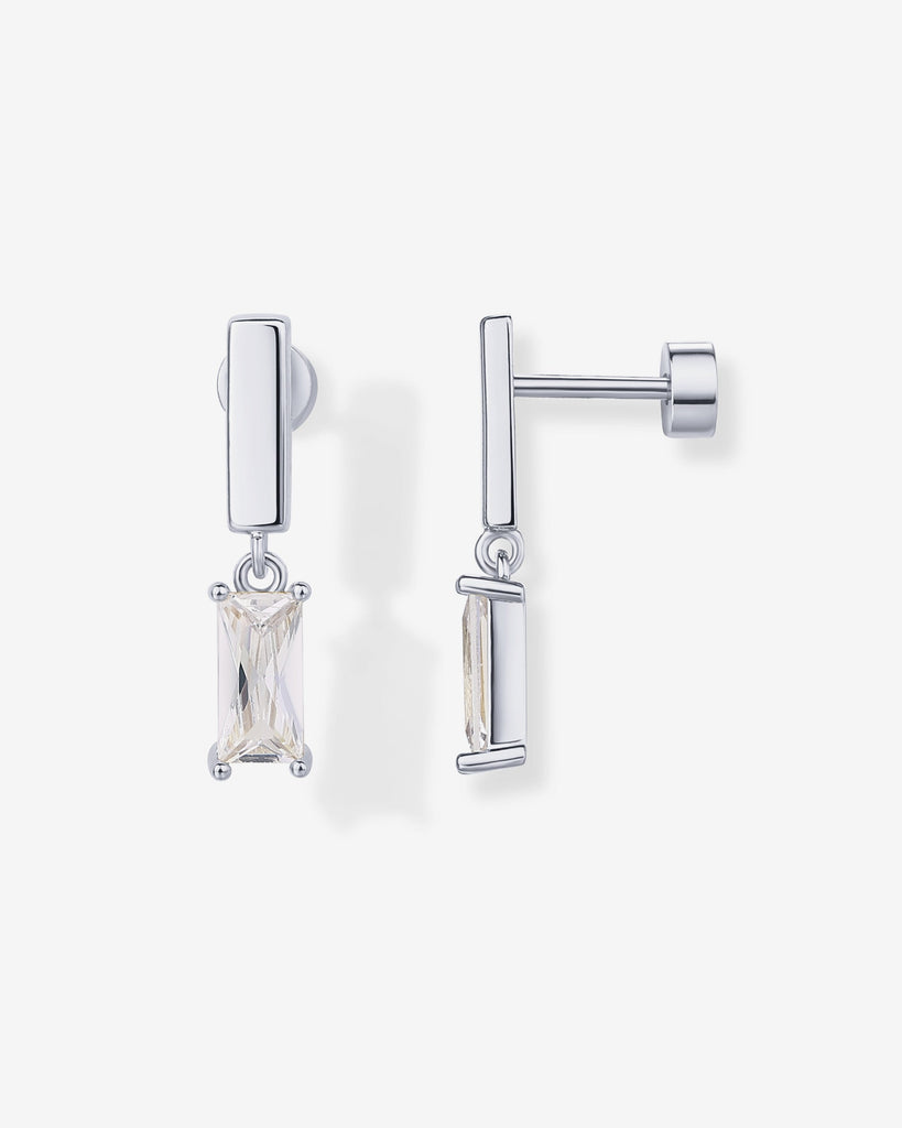 Baguette Dangle Flat Backs #Variant_White Gold  