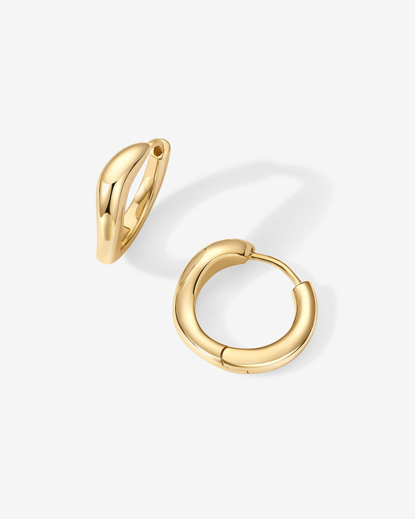 Mar Wavy Hoops #Variant_Yellow Gold Earring 