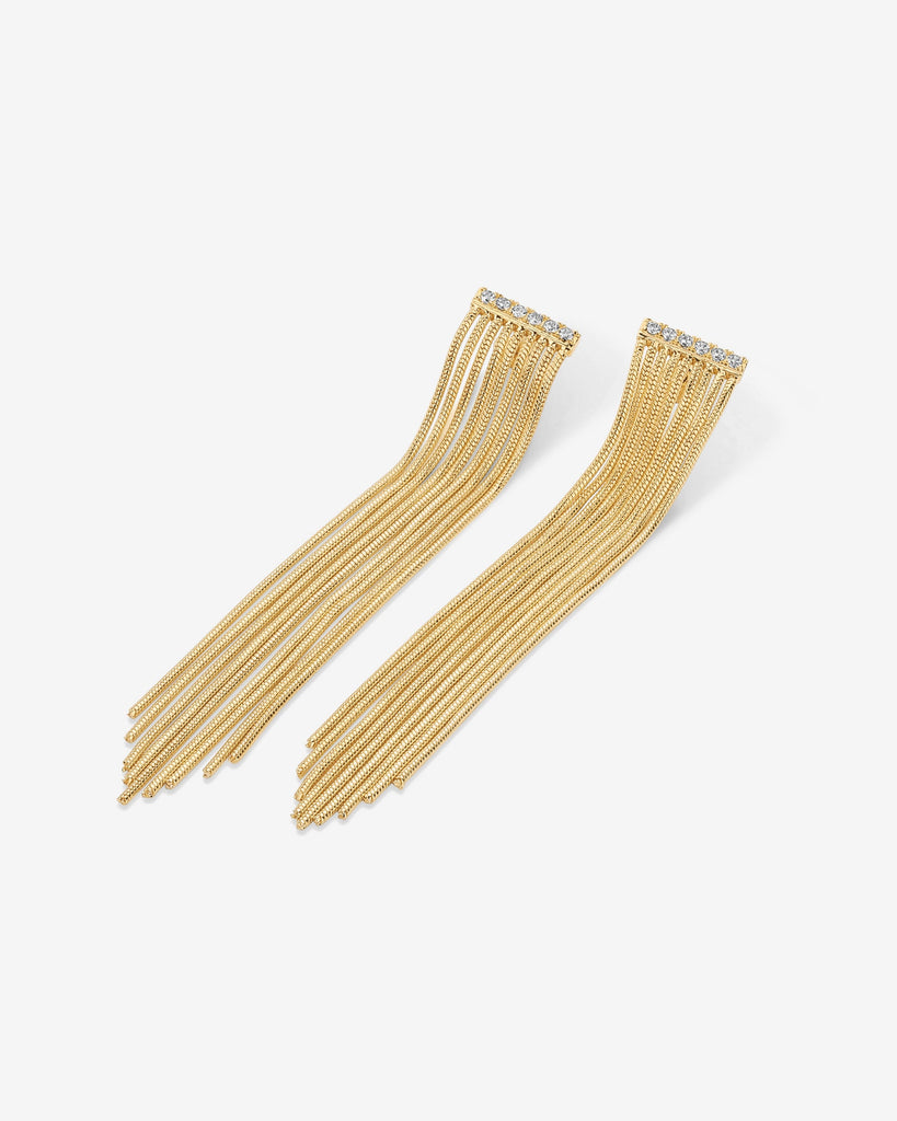 Bar Tassel Earrings #Variant_Yellow Gold  