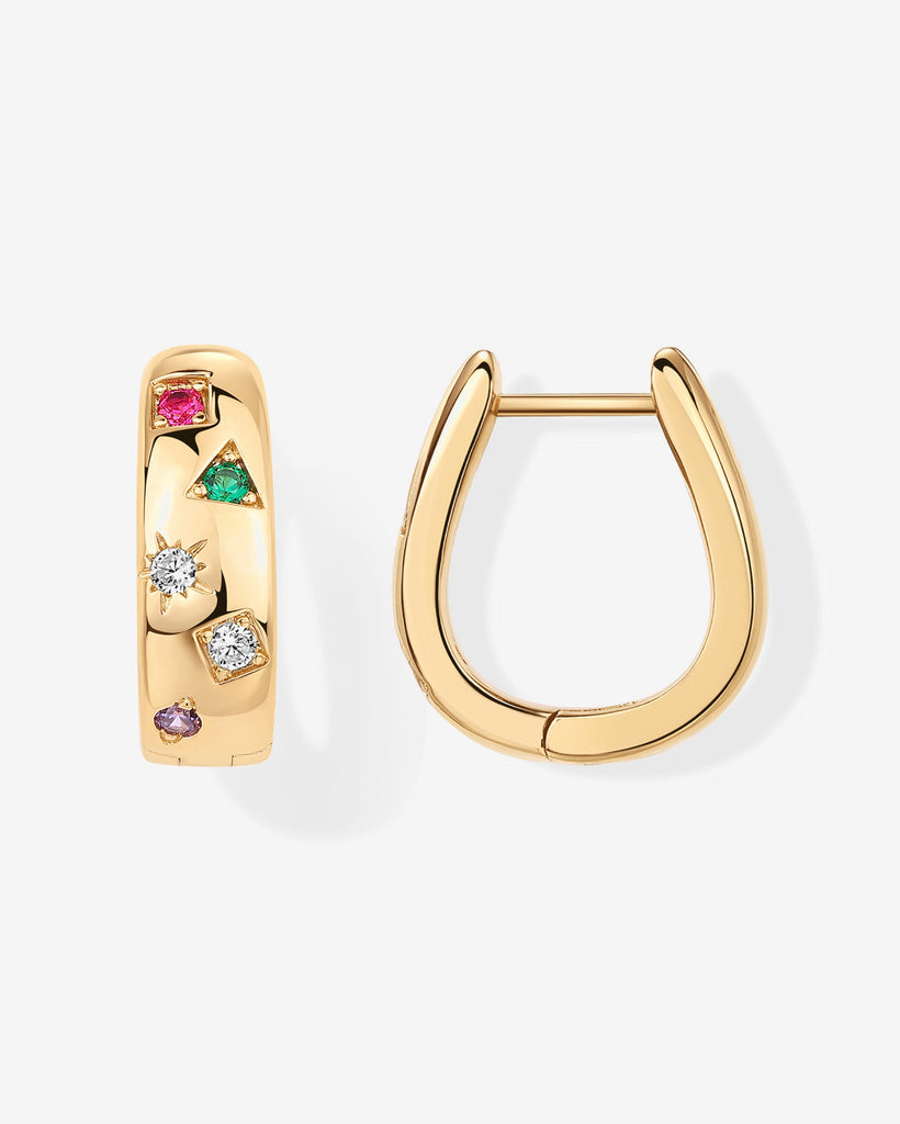 Multi Colored Chunky Huggies #Variant_Yellow Gold   