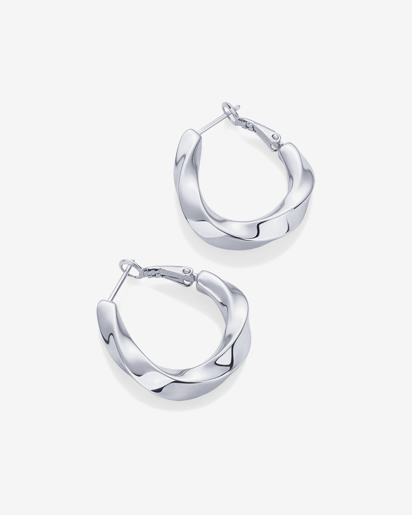 Twisted Chunky Huggies #Variant_White Gold  