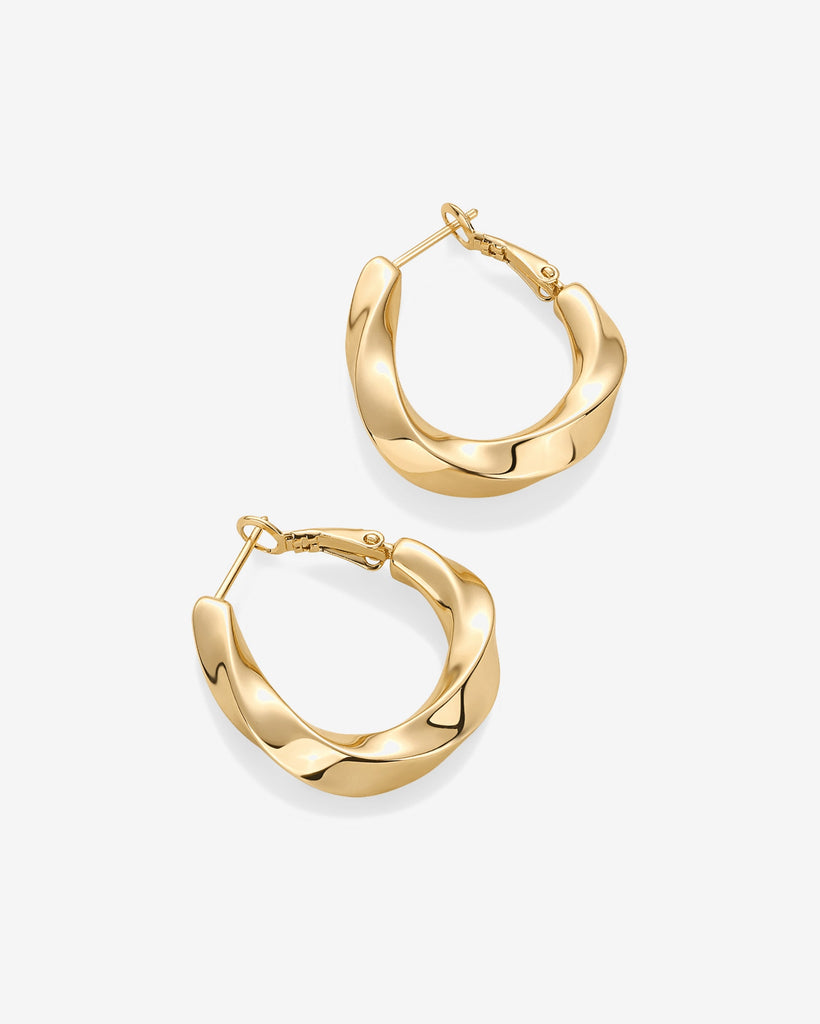 Twisted Chunky Huggies #Variant_Yellow Gold  