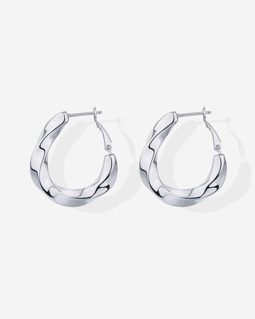 Twisted Chunky Huggies #Variant_White Gold  