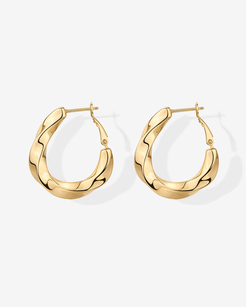 Twisted Chunky Huggies #Variant_Yellow Gold  