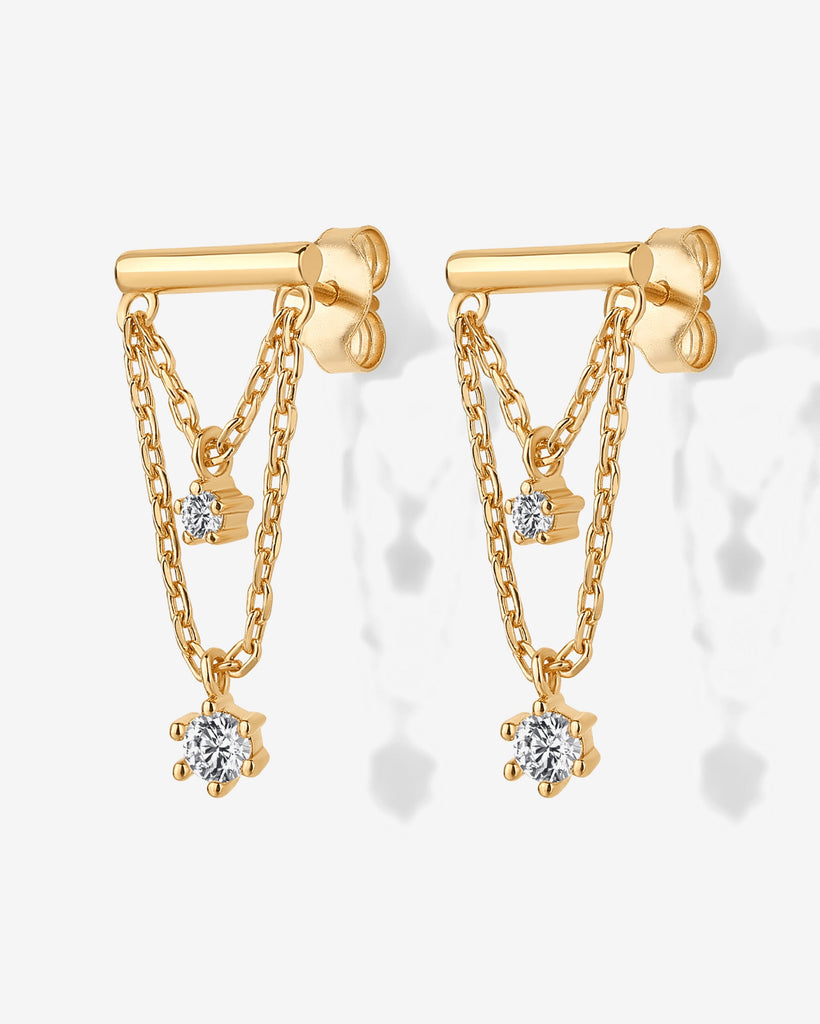Bar Chained Earring #Variant_Yellow Gold  