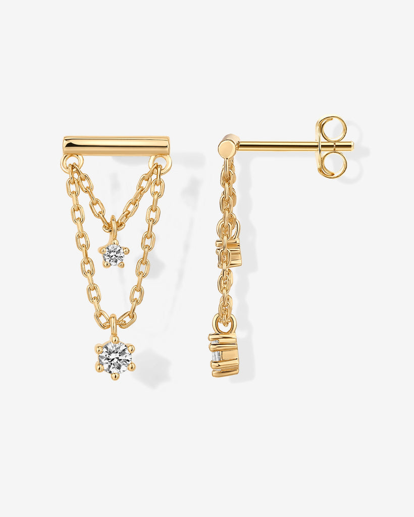 Bar Chained Earring #Variant_Yellow Gold  