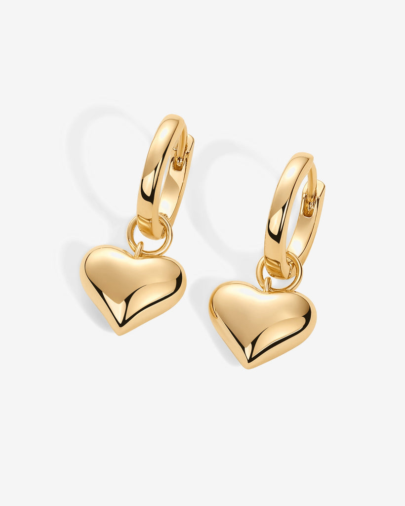 Heart Charm Earrings #Variant_Yellow Gold  