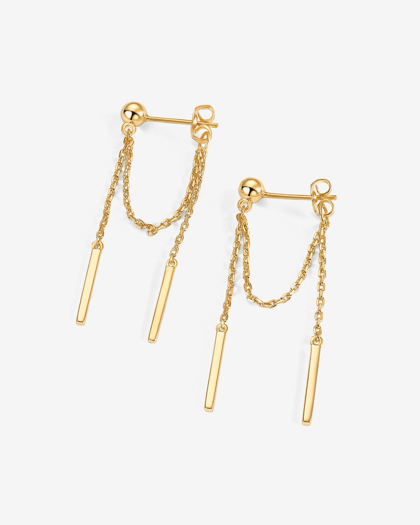 Ball Chained Earrings #Variant_Yellow Gold  