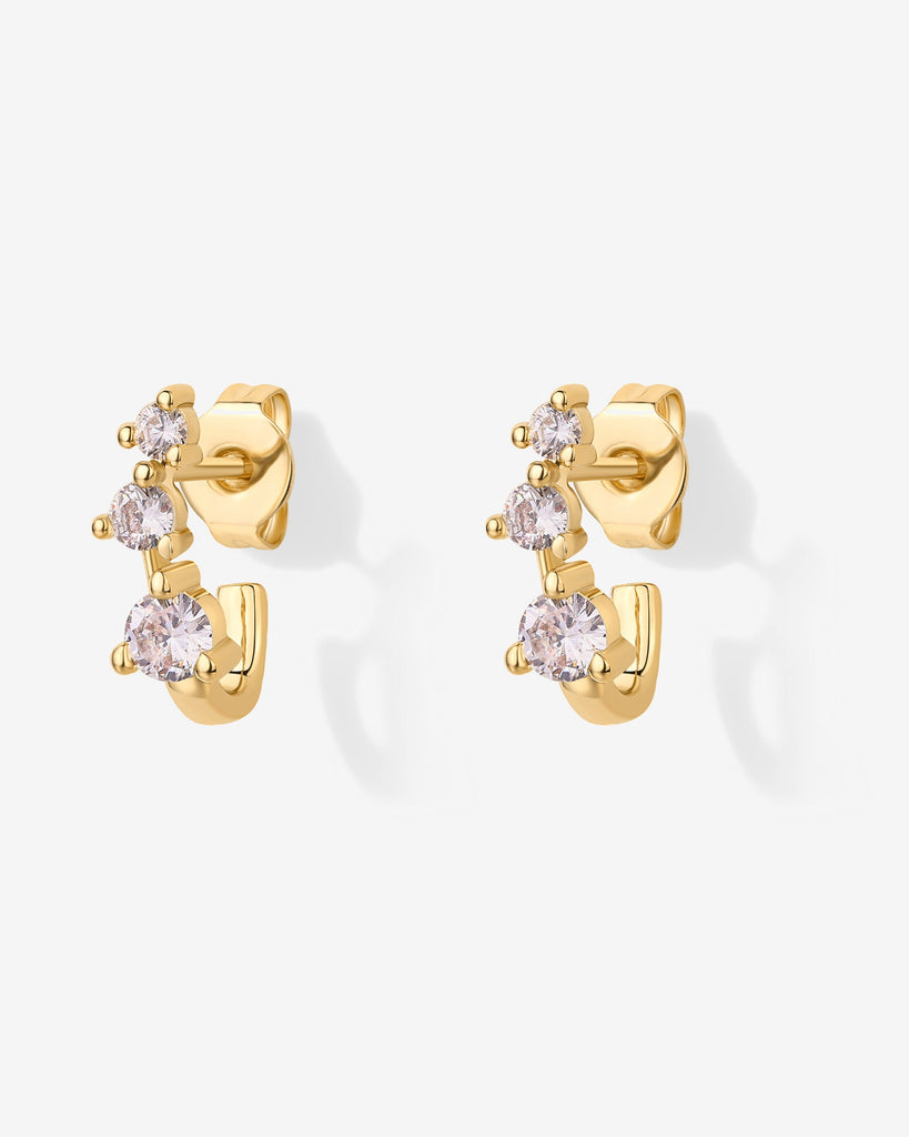 Rio Half Huggie Earrings #Variant_Yellow Gold  
