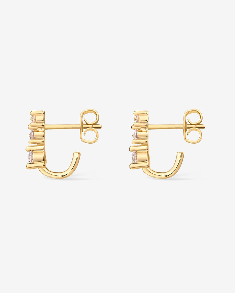 Rio Half Huggie Earrings #Variant_Yellow Gold  