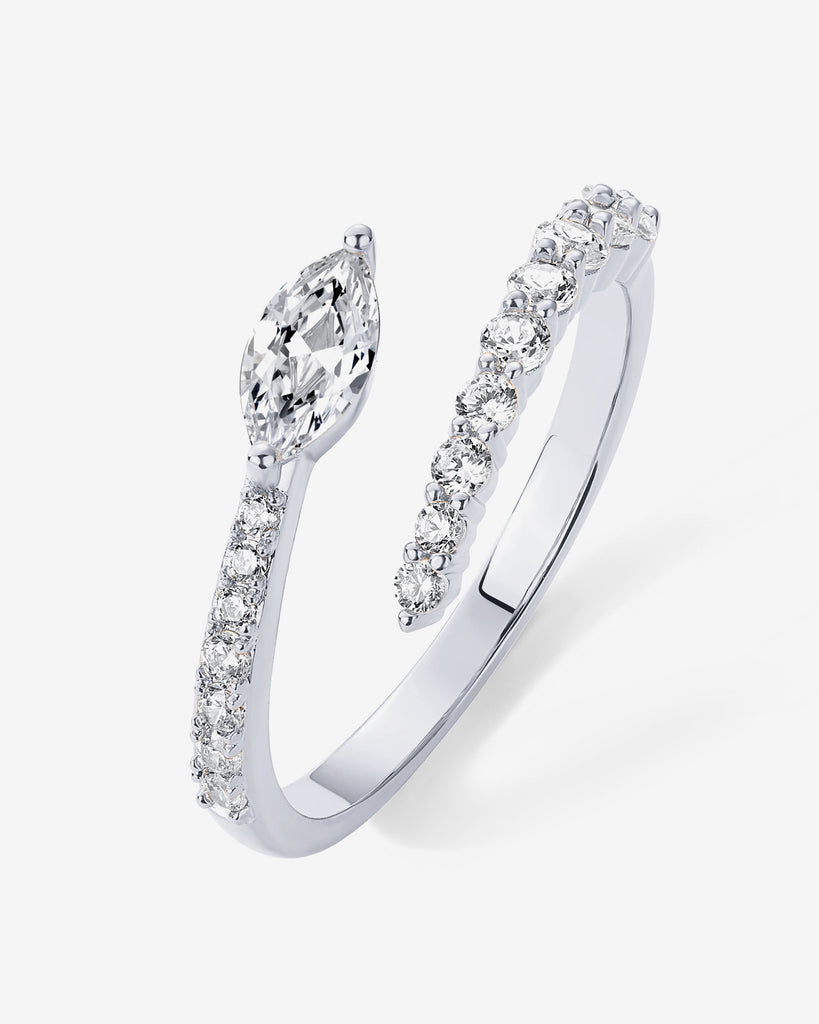 Marquise Crossover Ring #Variant_White Gold  