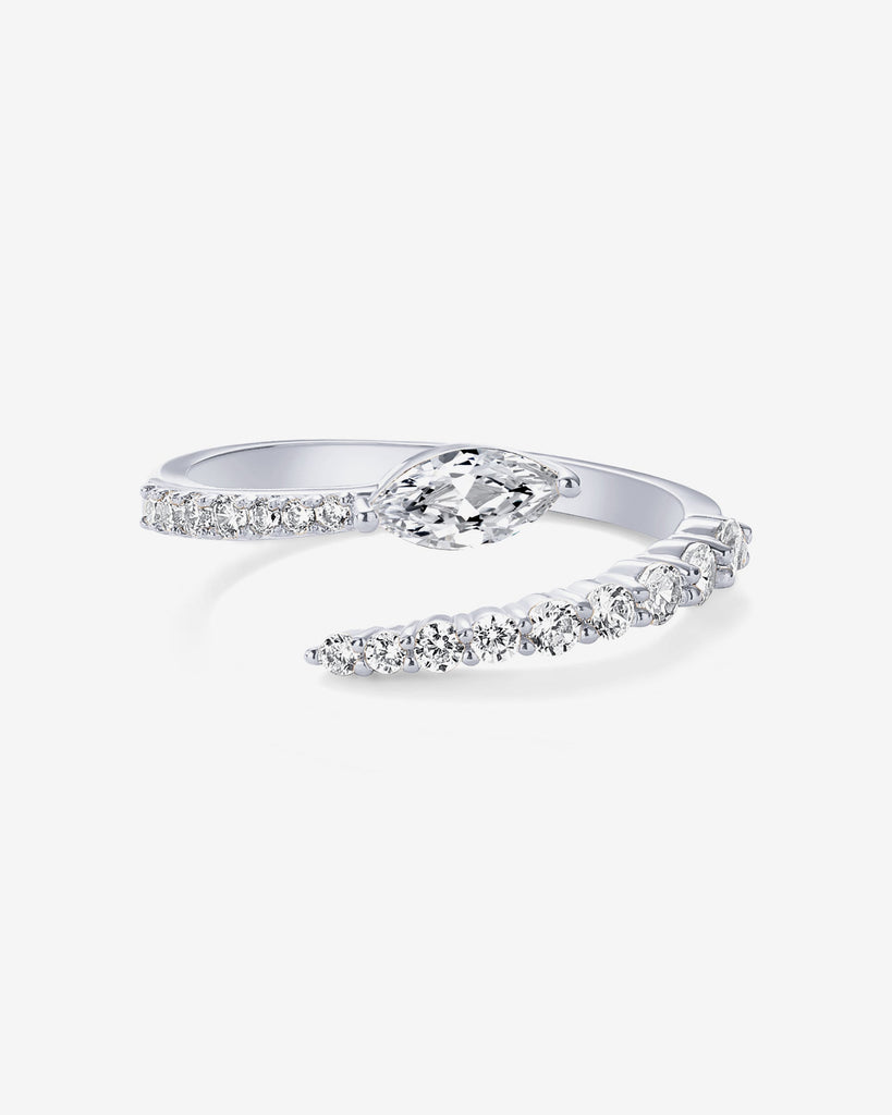Marquise Crossover Ring #Variant_White Gold  