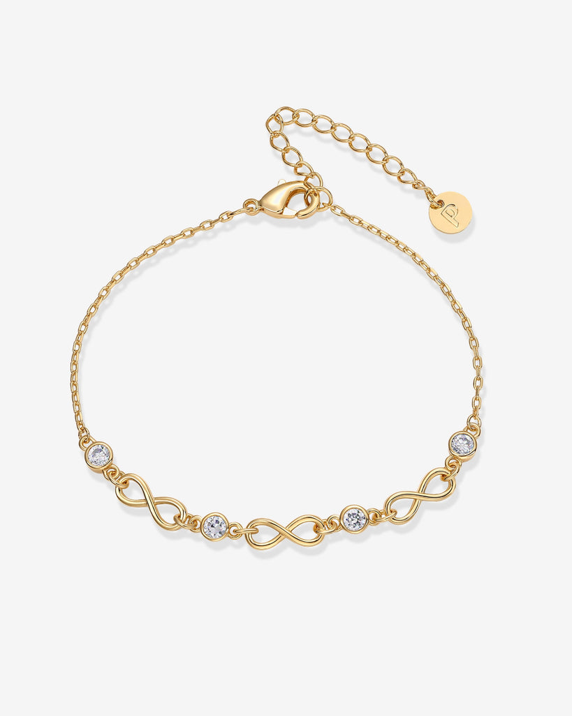 Infinity Station Chain Bracelet #Variant_Yellow Gold  