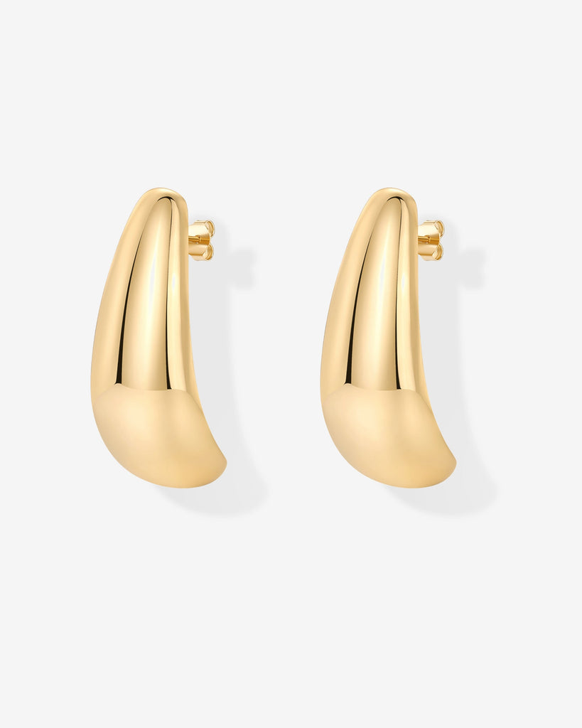 Teardrop Half Hoops #Variant_Yellow Gold  
