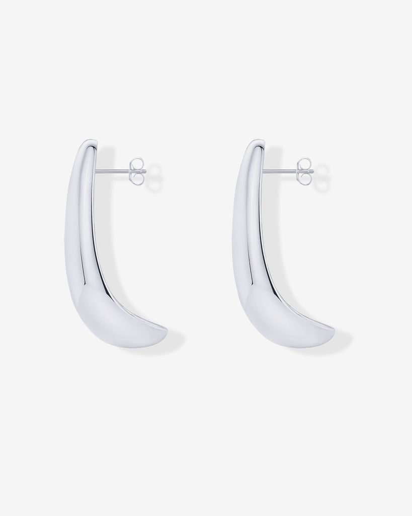 Teardrop Half Hoops #Variant_White Gold  