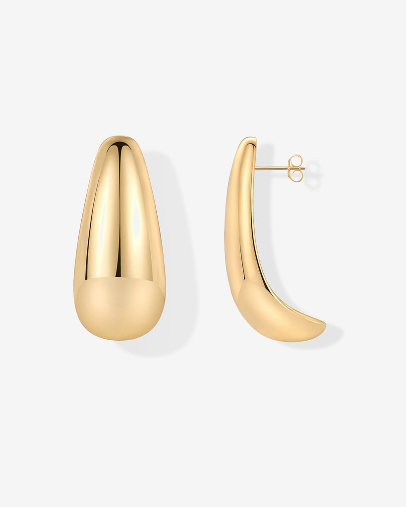 Teardrop Half Hoops #Variant_Yellow Gold  