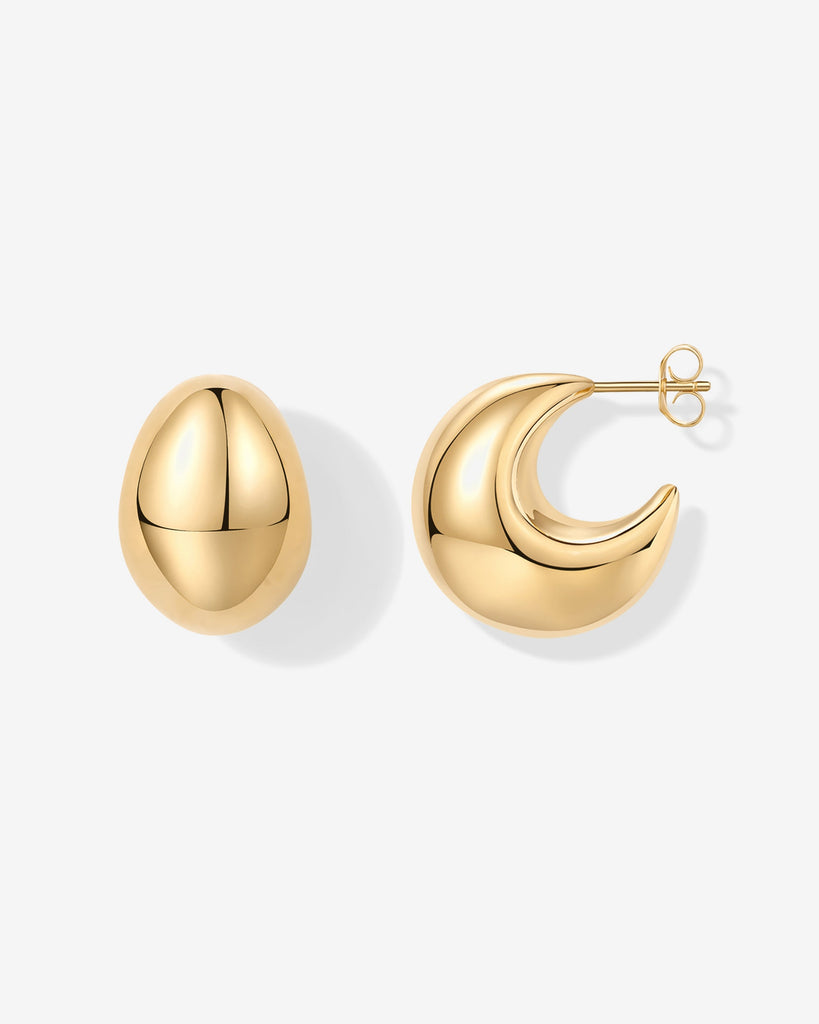Chunky Dome Hoop Earrings #Variant_Yellow Gold   