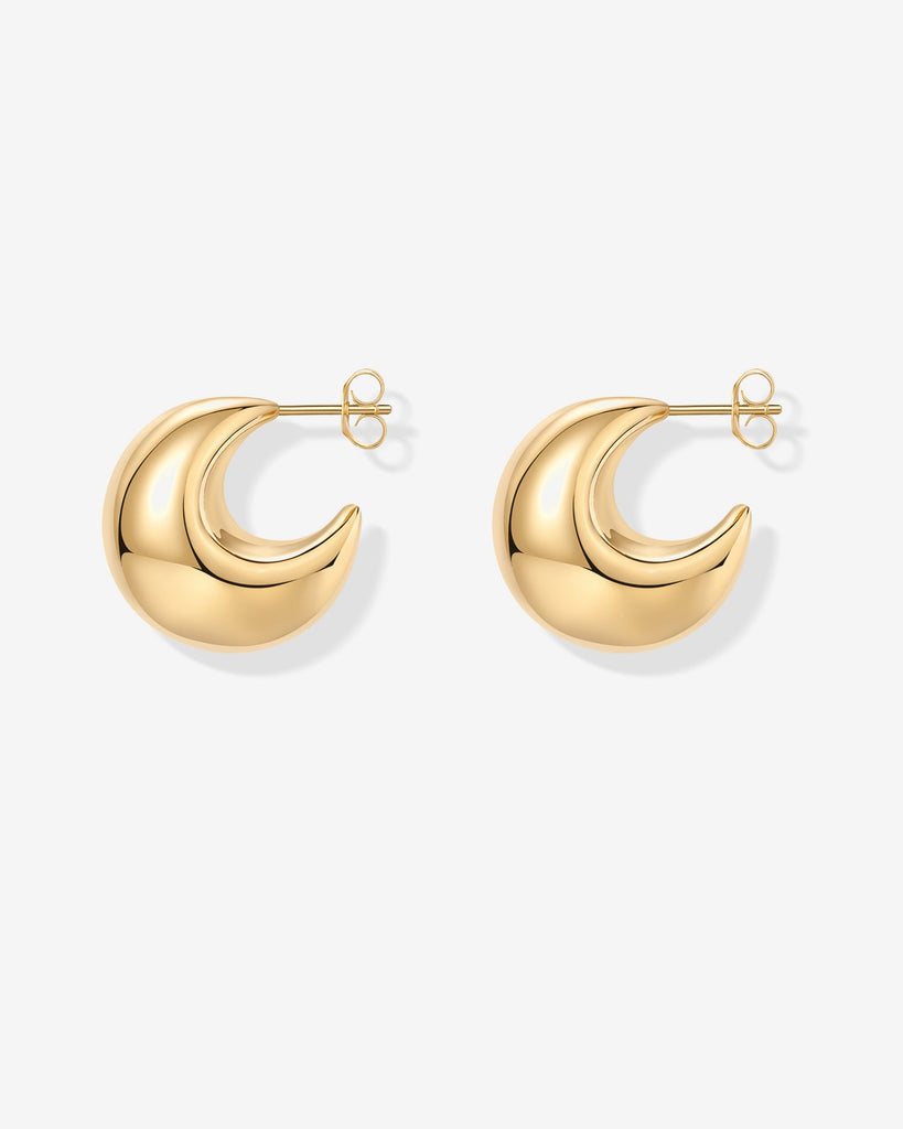Chunky Dome Hoop Earrings #Variant_Yellow Gold   