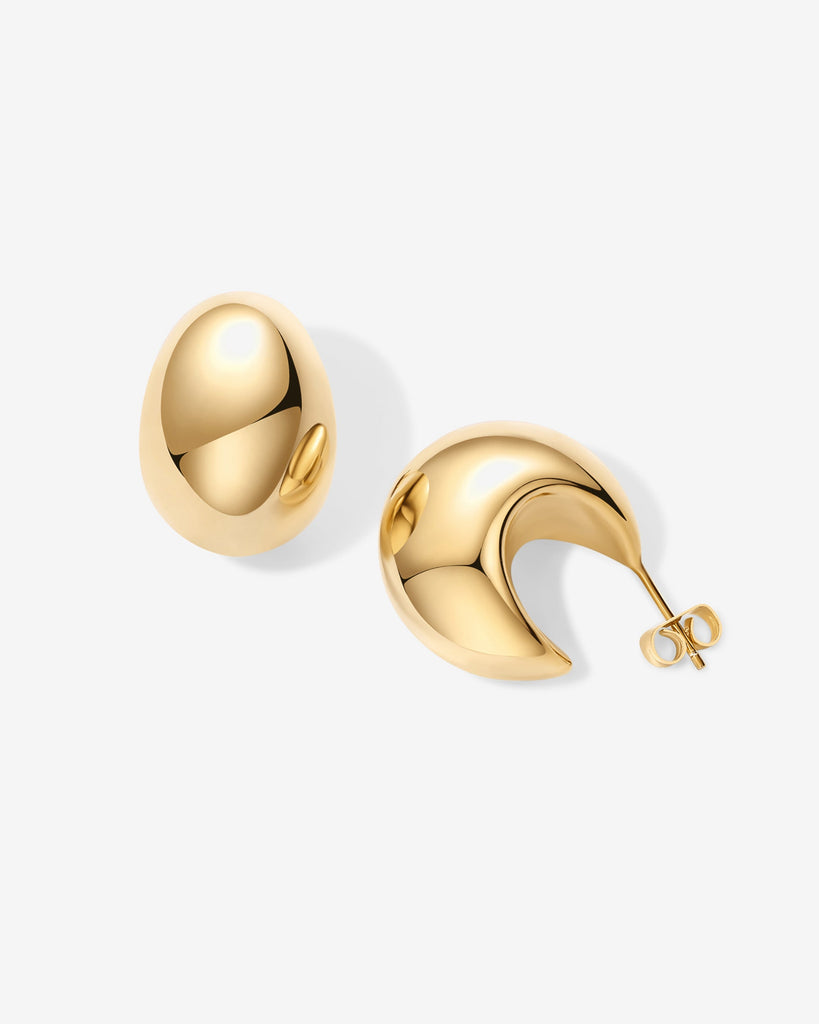 Chunky Dome Hoop Earrings #Variant_Yellow Gold   