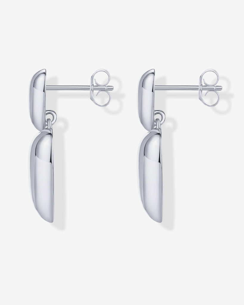 Teardrop Love Earrings #Variant_White Gold  