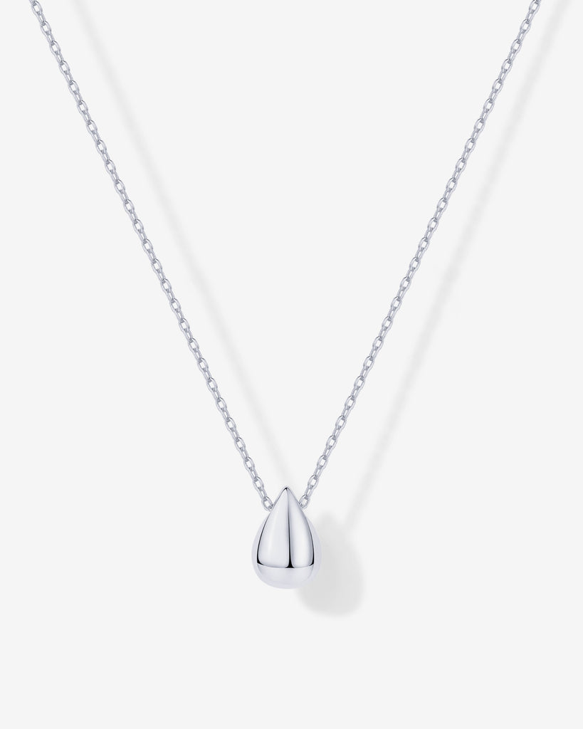 Tear Pendant Necklace #Variant_White Gold  