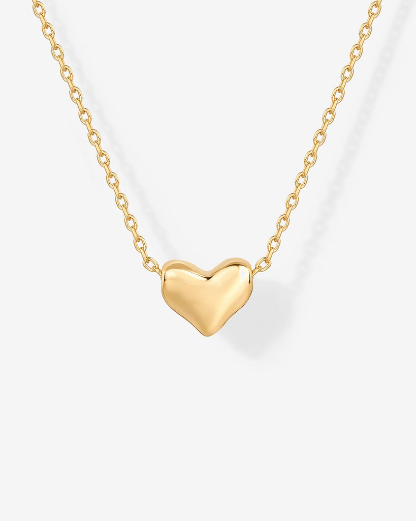 Tiny Heart Charm Necklace #Variant_Yellow Gold  