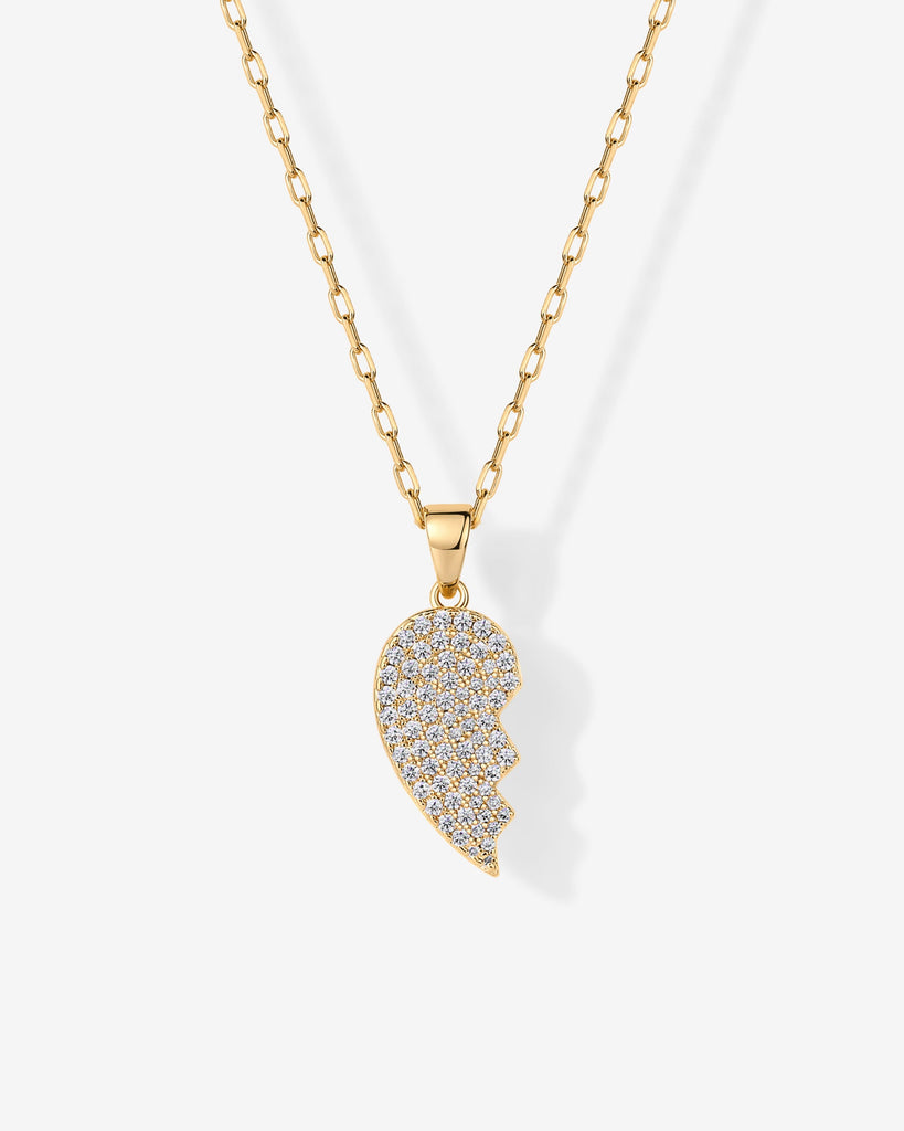 Heart Pendant Necklace Set #Variant_Yellow Gold  