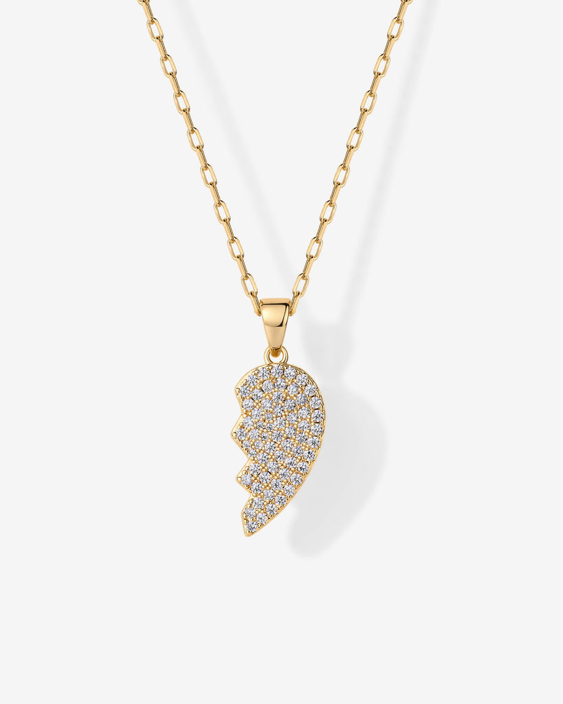Heart Pendant Necklace Set #Variant_Yellow Gold  