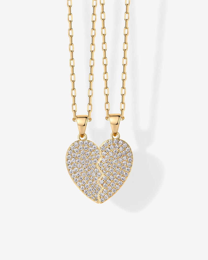 Heart Pendant Necklace Set #Variant_Yellow Gold  
