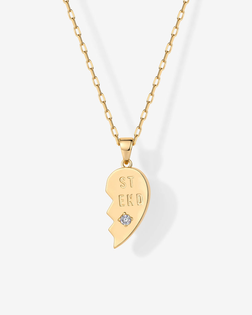 Heart Pendant Necklace Set #Variant_Yellow Gold  