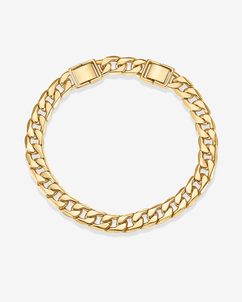 Classic Curb Chain Anklet #Variant_Yellow Gold  