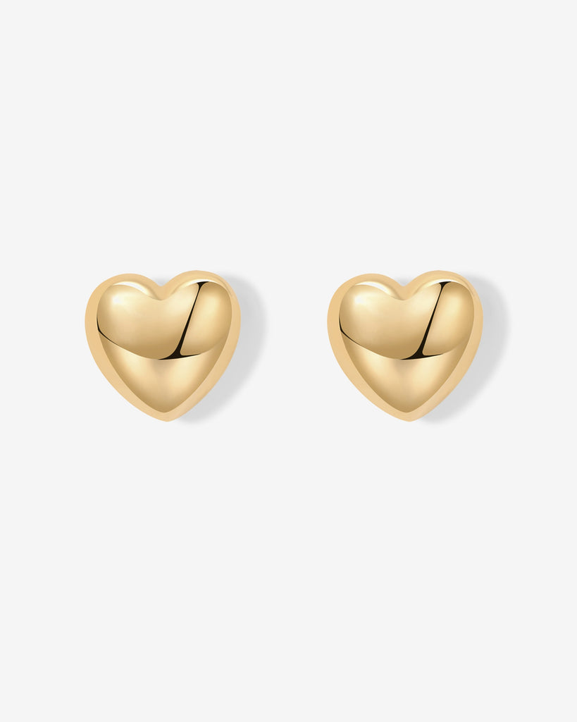 Oversized Heart Stud #Variant_Yellow Gold  