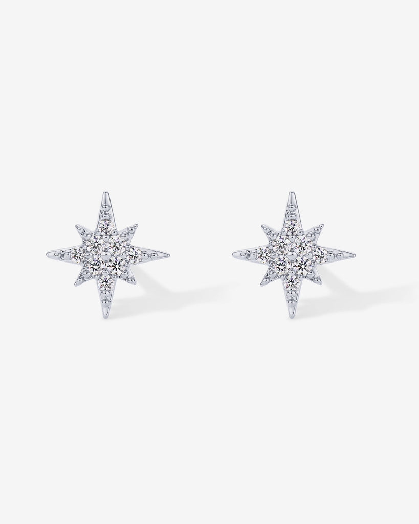 Cubic Zirconia Star Stud Earrings   