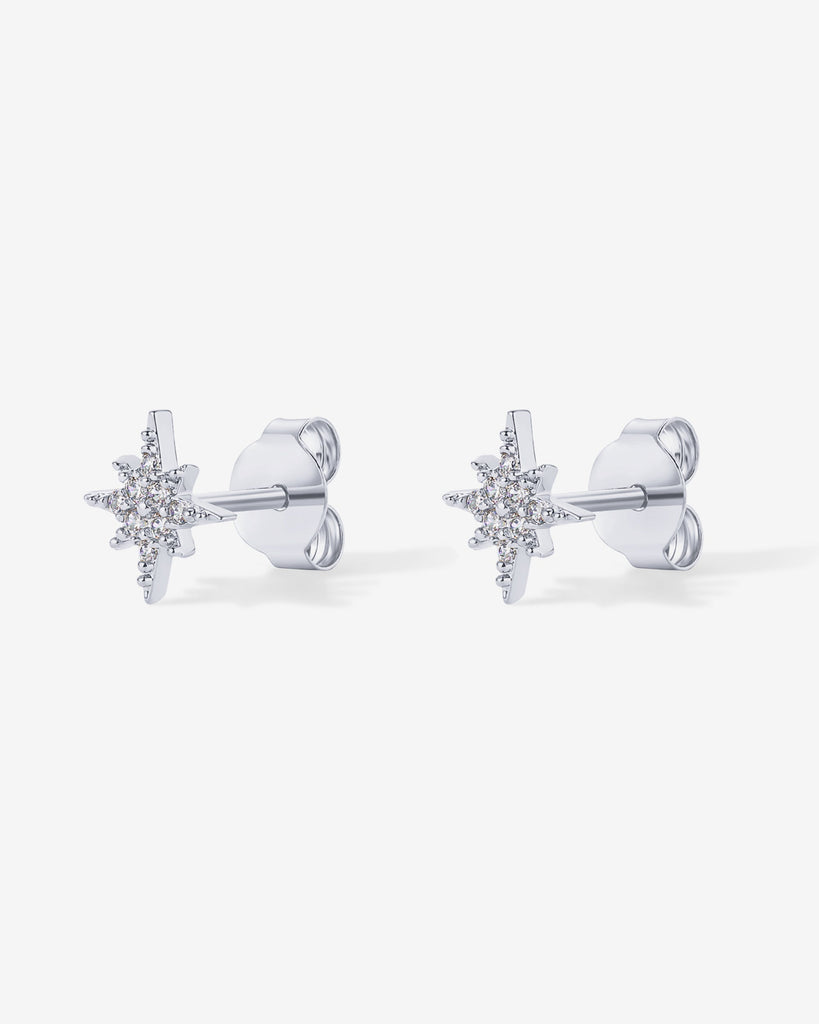 Cubic Zirconia Star Stud Earrings   