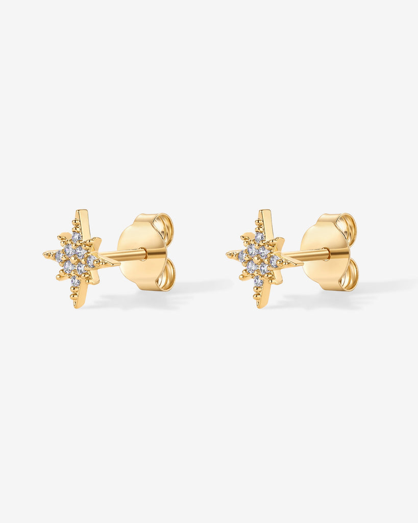 Cubic Zirconia Star Stud Earrings   